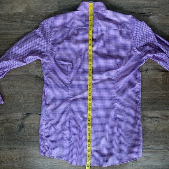 Eton Contemporary Check Button Down Dress Shirt - Picture 13 of 14